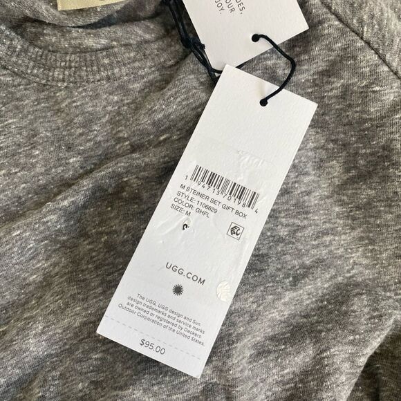 NEW UGG Steiner men’s loungewear set box pats & top gray blue size Medium - Picture 11 of 11